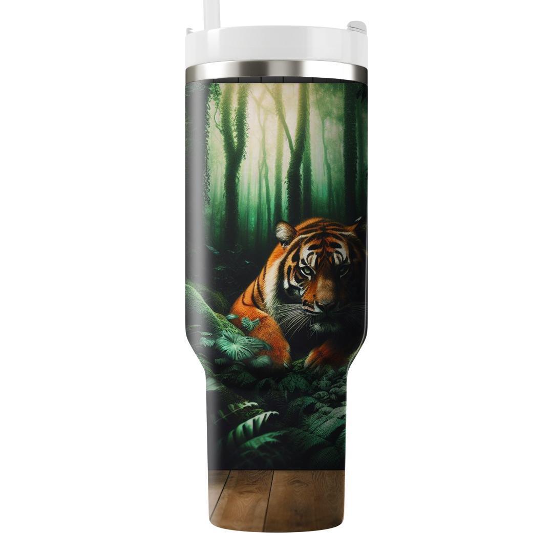 Mysterious Tiger Shadows  Travel Tumblers