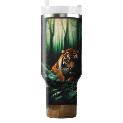 Mysterious Tiger Shadows  Travel Tumblers