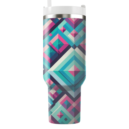 Diamond Mosaic Pattern  Insulated Tumblers
