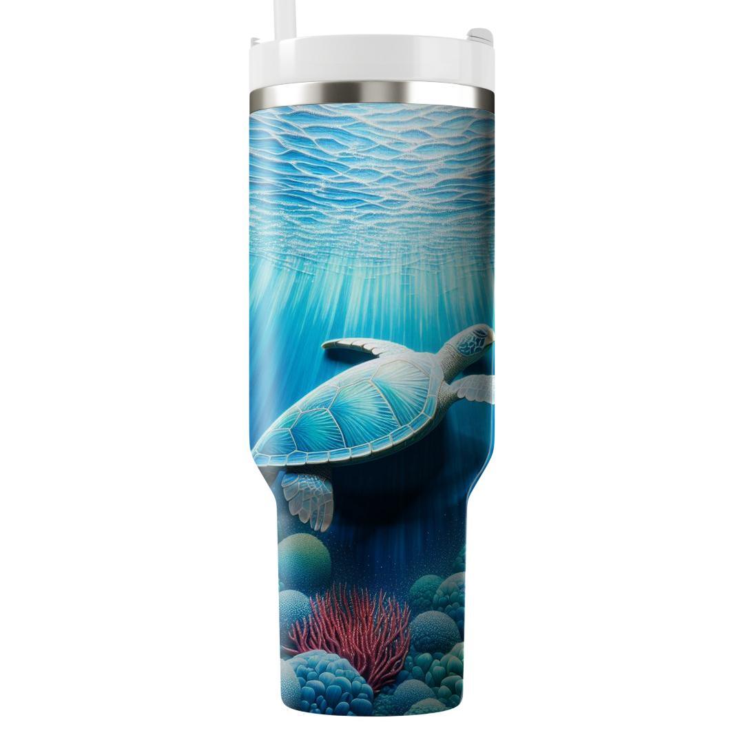 Underwater Wonderland Turtle  Travel Tumblers