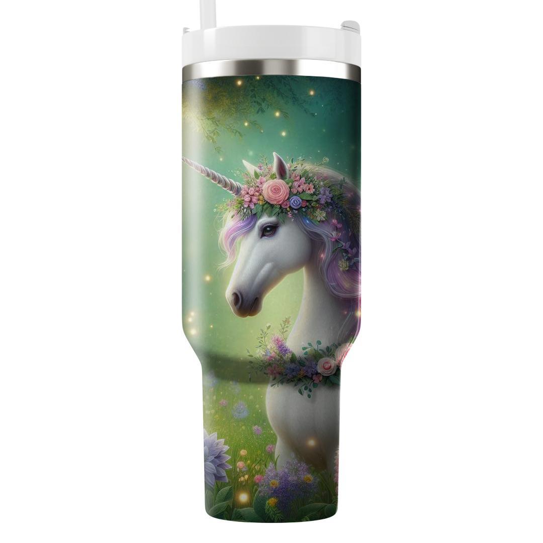 Mythical Unicorn Garden  Personalized Tumblers