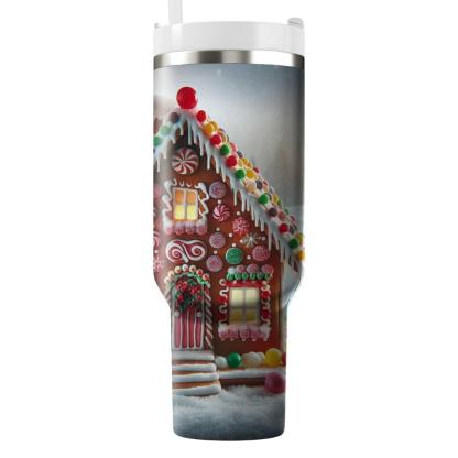 Winter Gingerbread House  Tumbler Cups