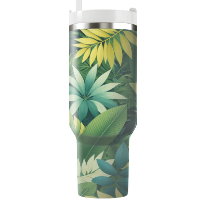 Lush Tropical Leaves  Custom Tumblers