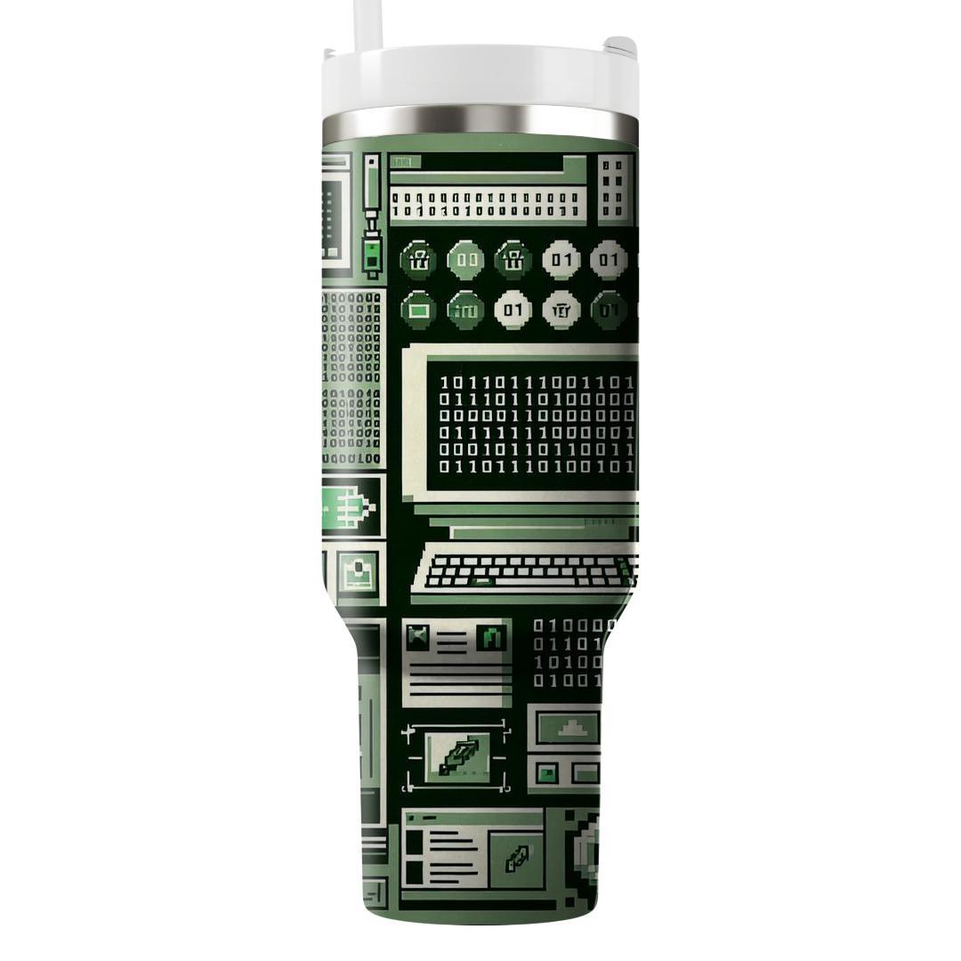 Retro Digital Frontier  Unique Tumblers