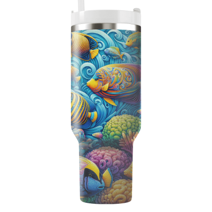 Colorful Fish Swim  Tumbler Cups
