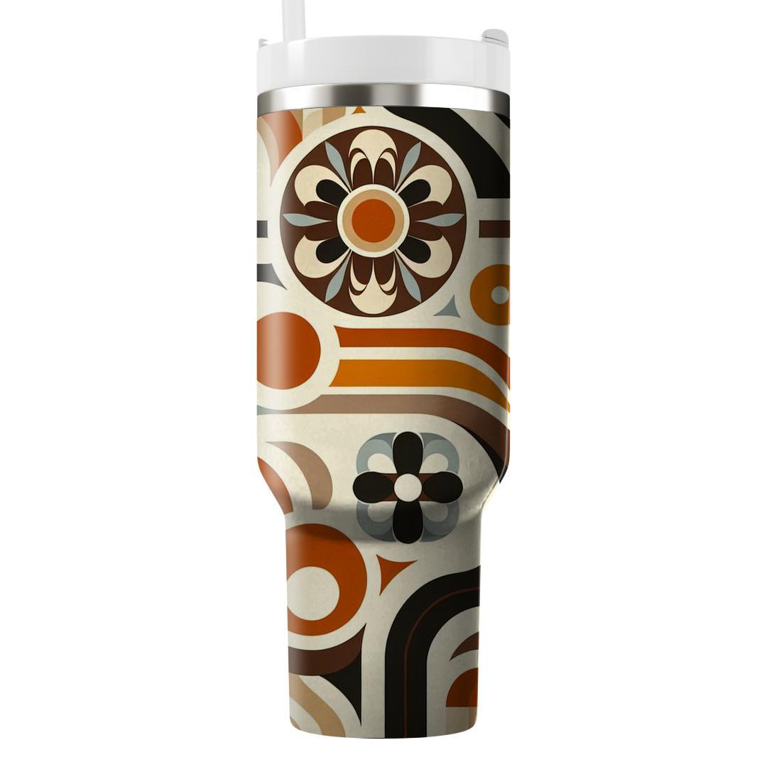 Retro 70s Pattern  Decorative Tumblers