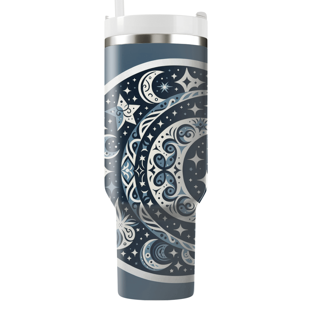 Celestial Crescent Pattern  Custom Tumblers