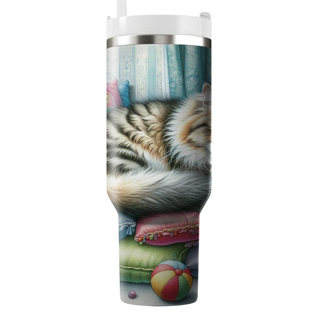 Sassy Cat Nap  Travel Tumblers