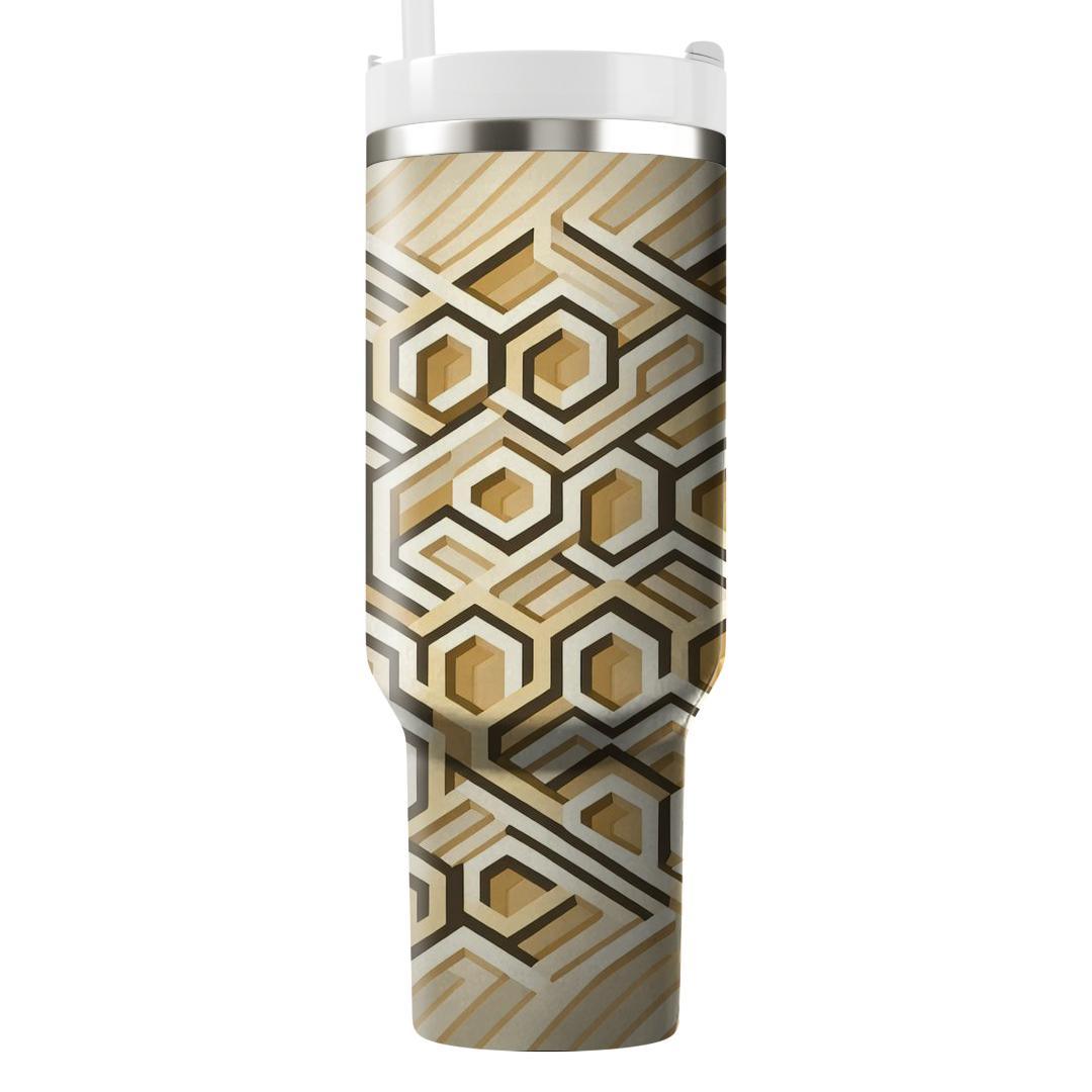 Hexagonal Honeycomb  Tumblers With Lids