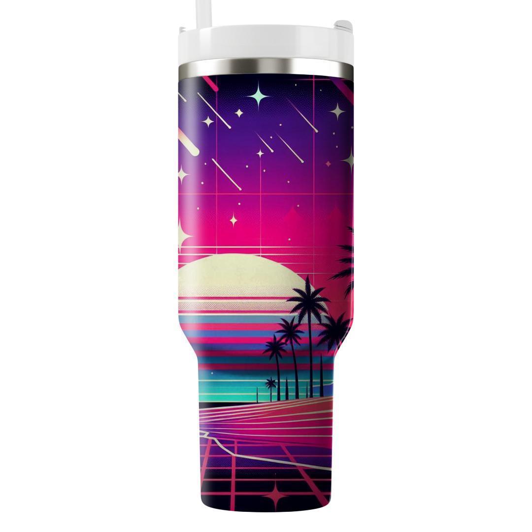 Synthwave Sunset Drive  Personalized Tumblers