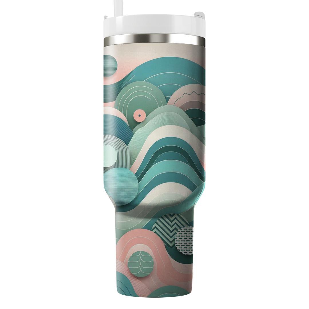Retro Pastel Waves  Unique Tumblers