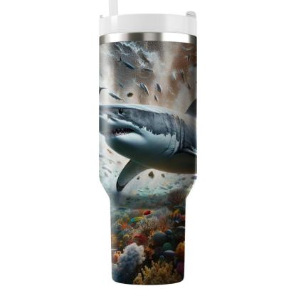 Fierce Shark Adventure  Travel Tumblers