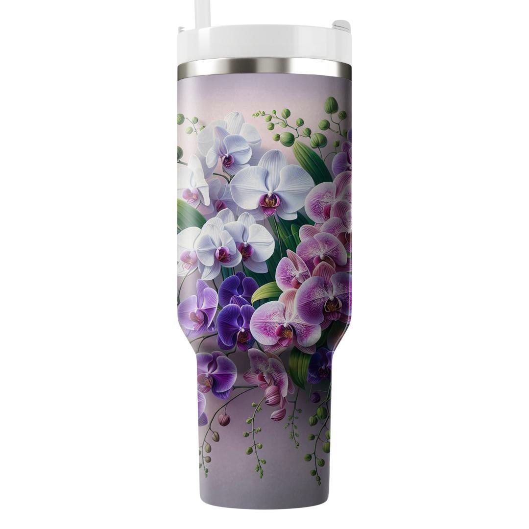 Majestic Orchid Bloom  Unique Tumblers