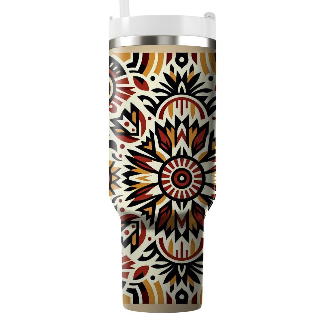 Tribal Sun Ray  Travel Tumblers