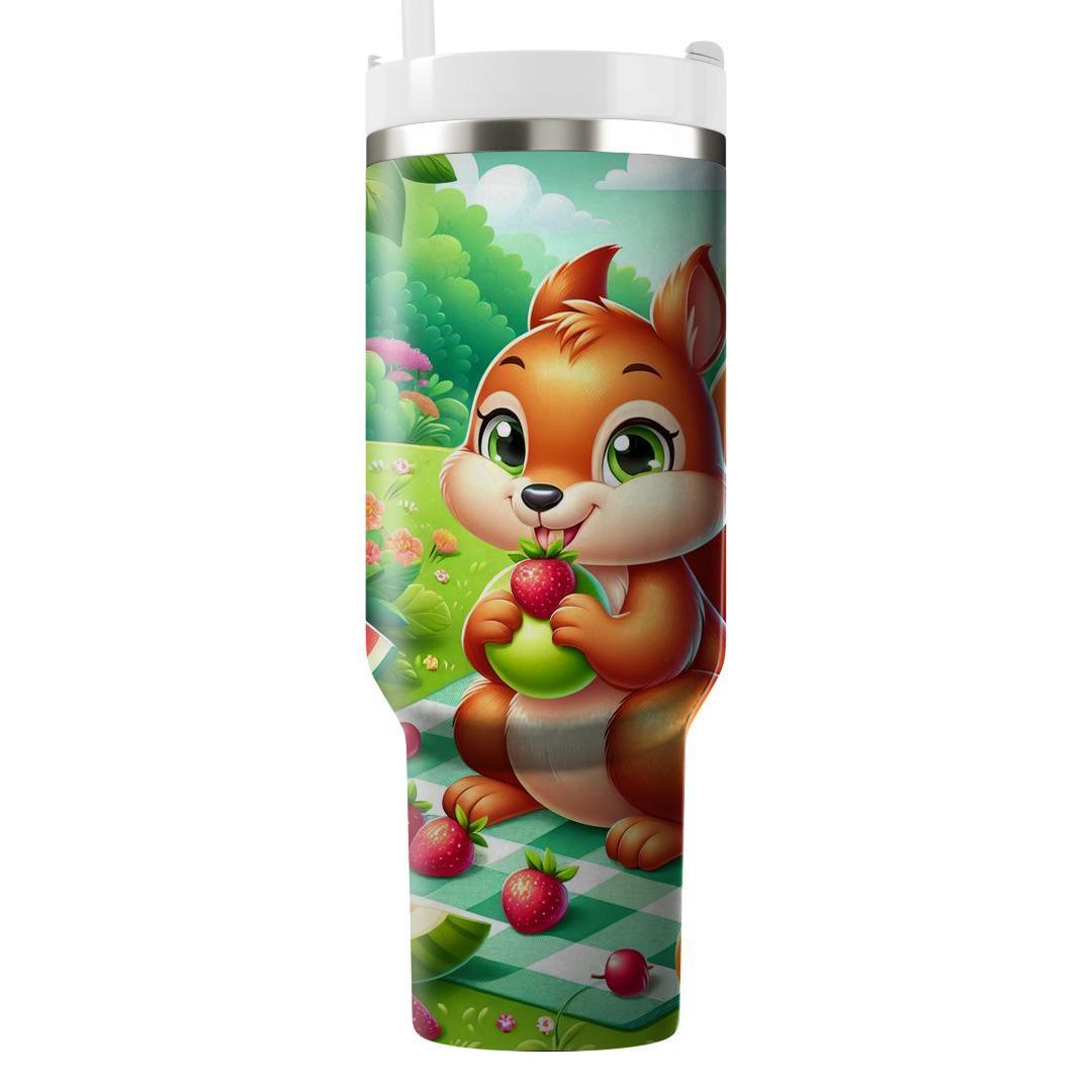 Cute Squirrel Picnic  Tumblers With Lids