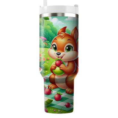 Cute Squirrel Picnic  Tumblers With Lids