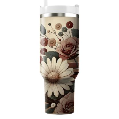 Retro Floral Vintage  Insulated Tumblers