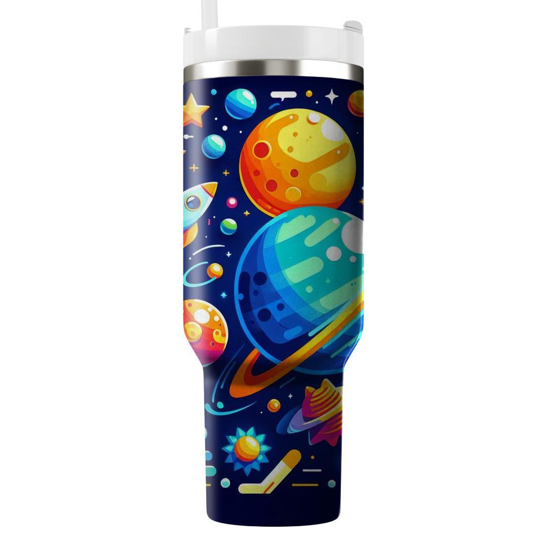Funky Cosmic Exploration  Travel Tumblers