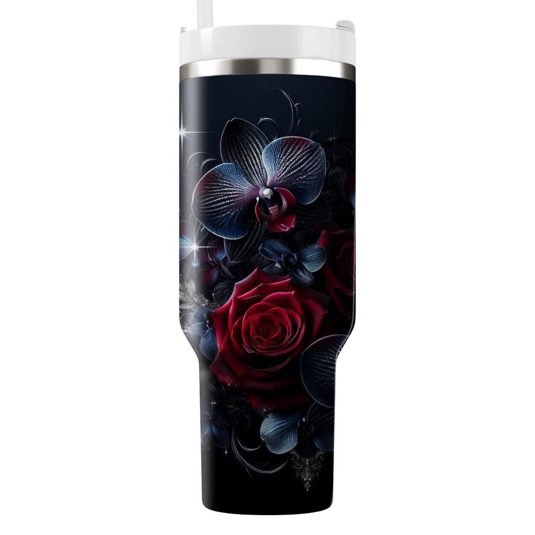 Midnight Blossom  Tumbler Cups