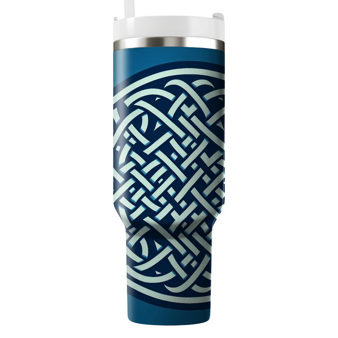 Celtic Weave In Deep Blue  Tumblers For Gifts