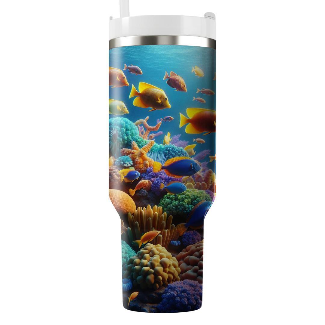 Lively Tropical Fish Fiesta  Tumblers With Lids