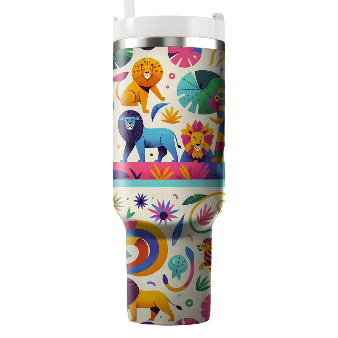 Playful Jungle Animals  Insulated Tumblers