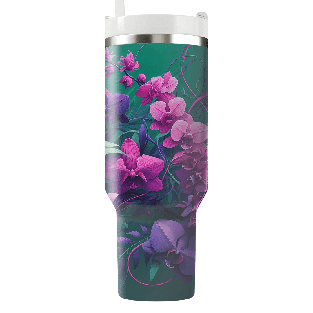 Jungle Orchid Symphony  Tumblers With Lids
