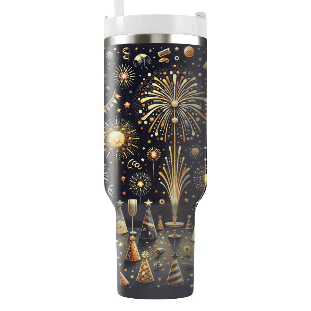 Funky New Year's Party Tumblers With Lids
