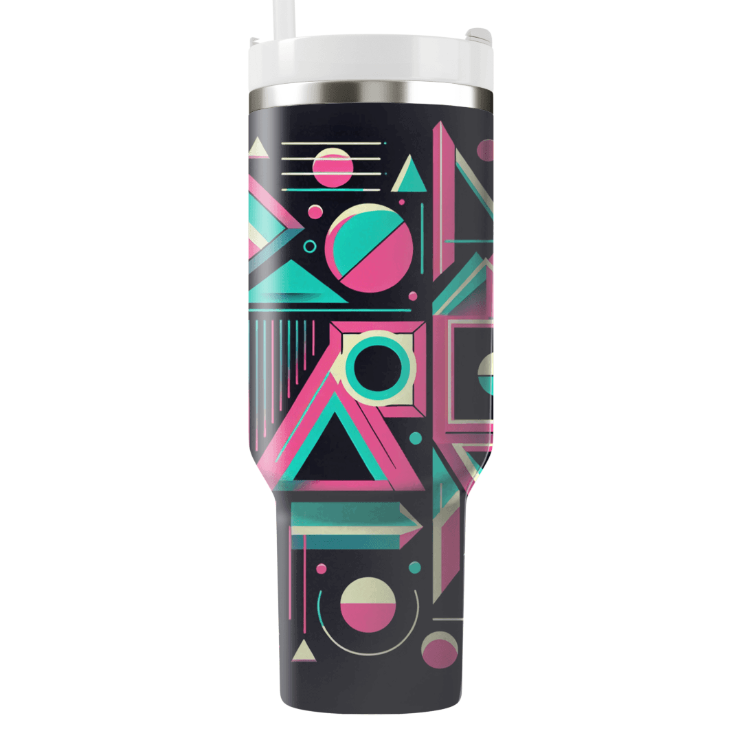 Neon Geometric  Tumblers With Lids