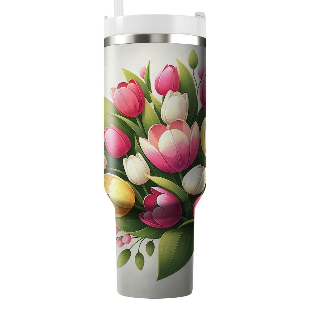 Exquisite Tulip Bouquet  Unique Tumblers
