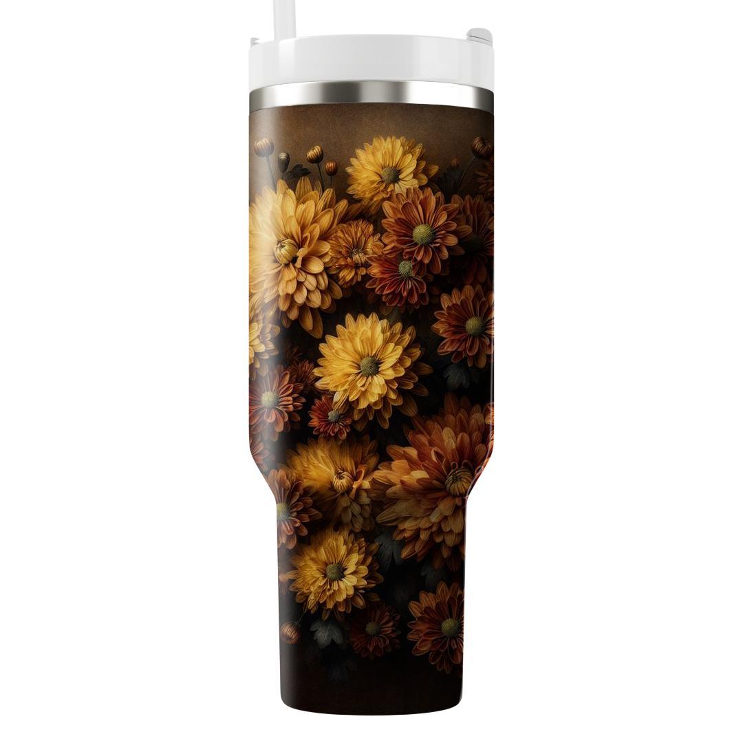 Golden Chrysanthemum  Unique Tumblers