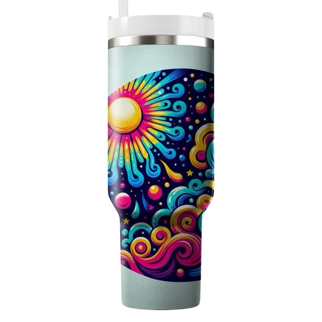 Funky Tie-dye Galaxy  Travel Tumblers