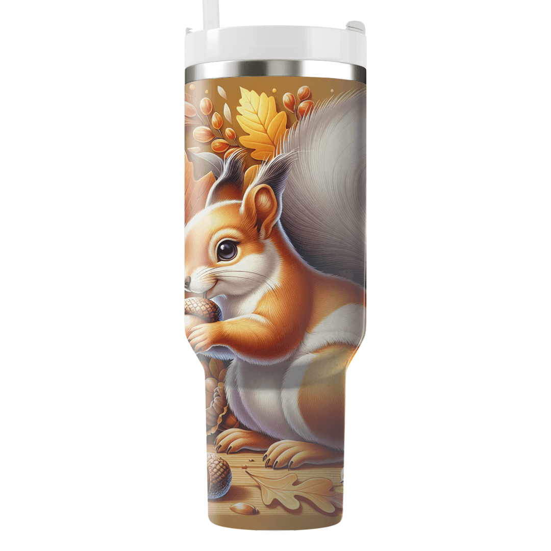 Joyful Squirrel Harvest  Tumblers With Lids