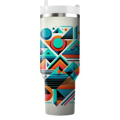 Bold Geometric Neon  Personalized Tumblers