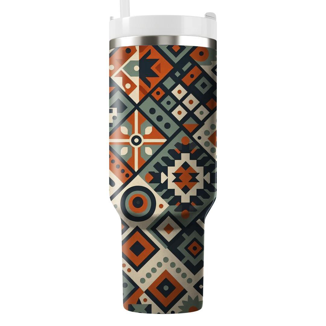 Earthy Tribal Mosaic  Tumblers For Gifts