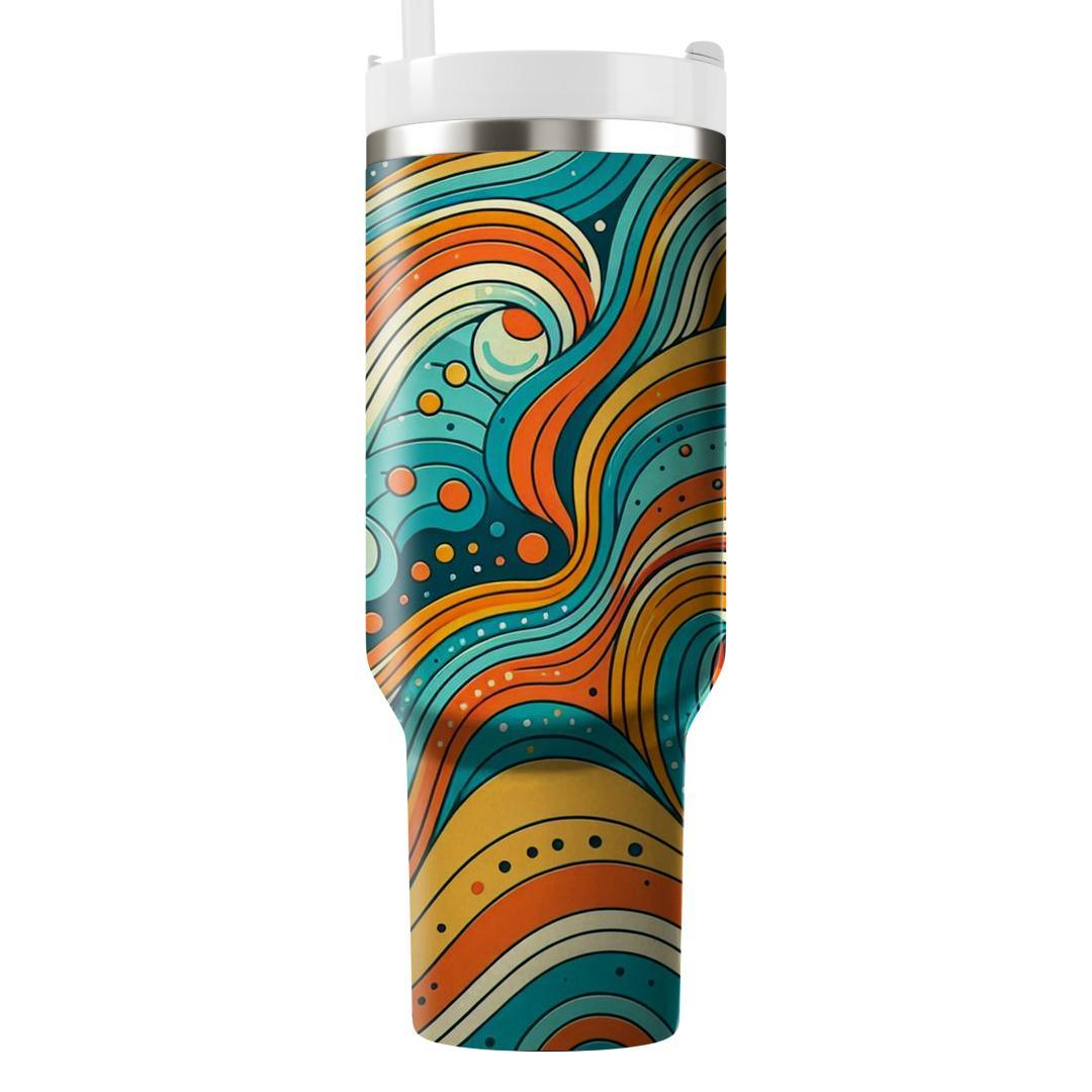 Funky Groovy Waves  Custom Tumblers