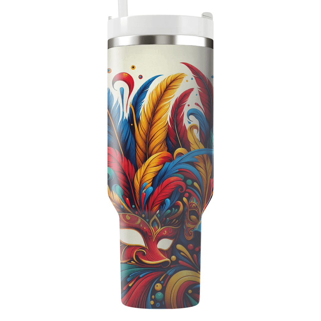 Colorful Carnival Mosaic - A Vibrant Celebration  Travel Tumblers