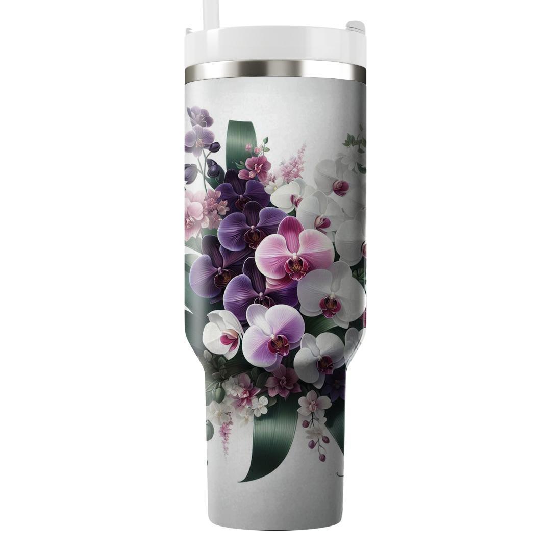 Graceful Orchid Cascade  Insulated Tumblers
