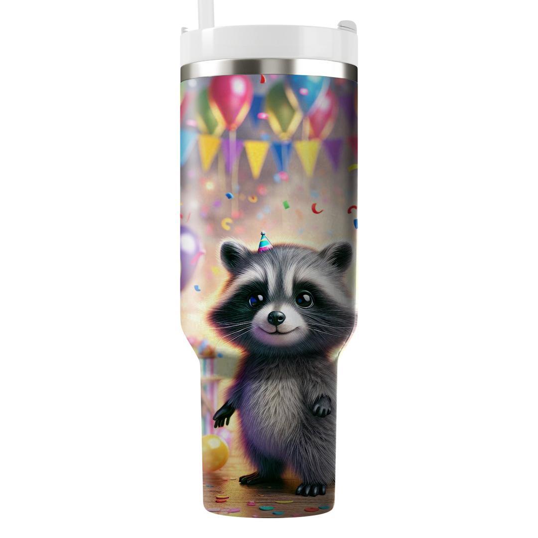 Funky Raccoon Party  Travel Tumblers