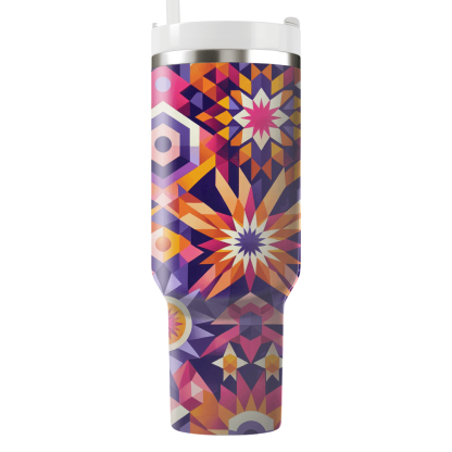 Dazzling Geometric Burst  Custom Tumblers