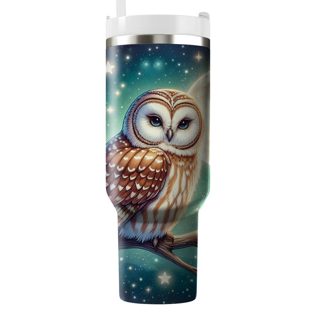 Charming Owl Night Sky  Tumblers With Lids