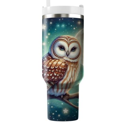 Charming Owl Night Sky  Tumblers With Lids