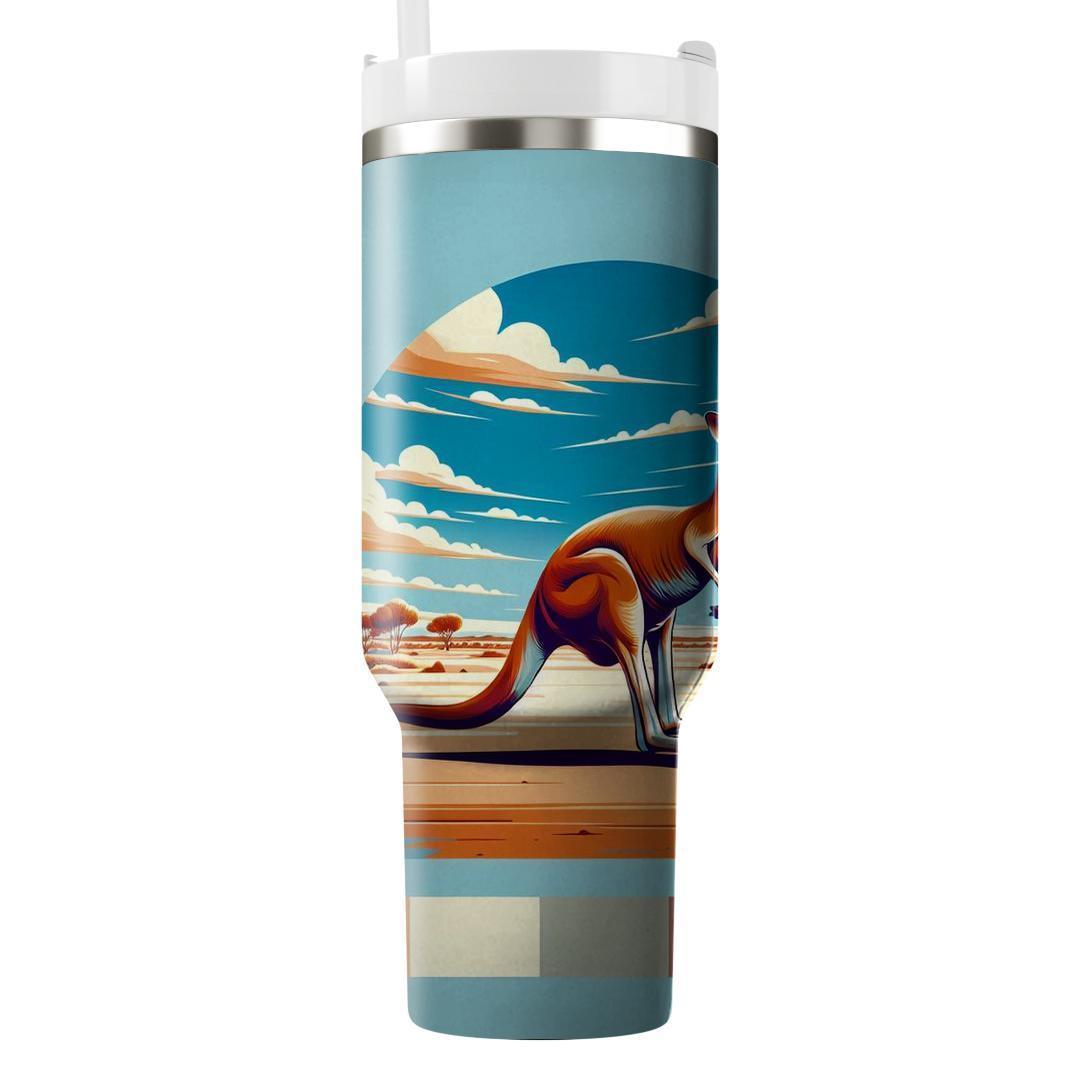 Curious Kangaroo Adventure  Tumblers With Lids
