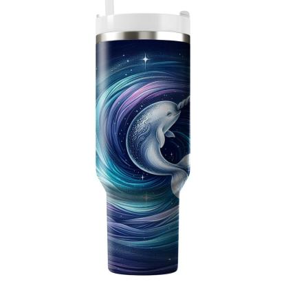 Mystical Narwhal Voyage  Travel Tumblers