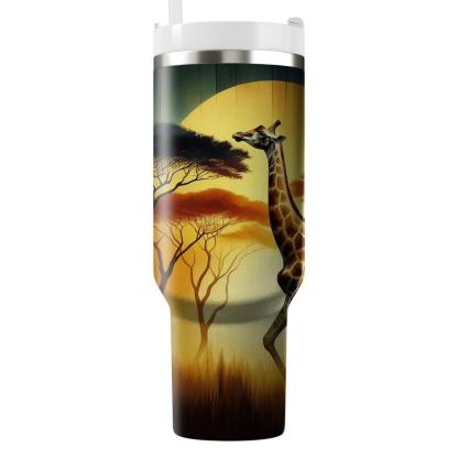 Bold Giraffe Heights  Travel Tumblers