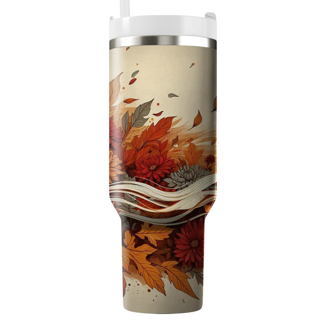 Falling Leaves Bouquet  Unique Tumblers