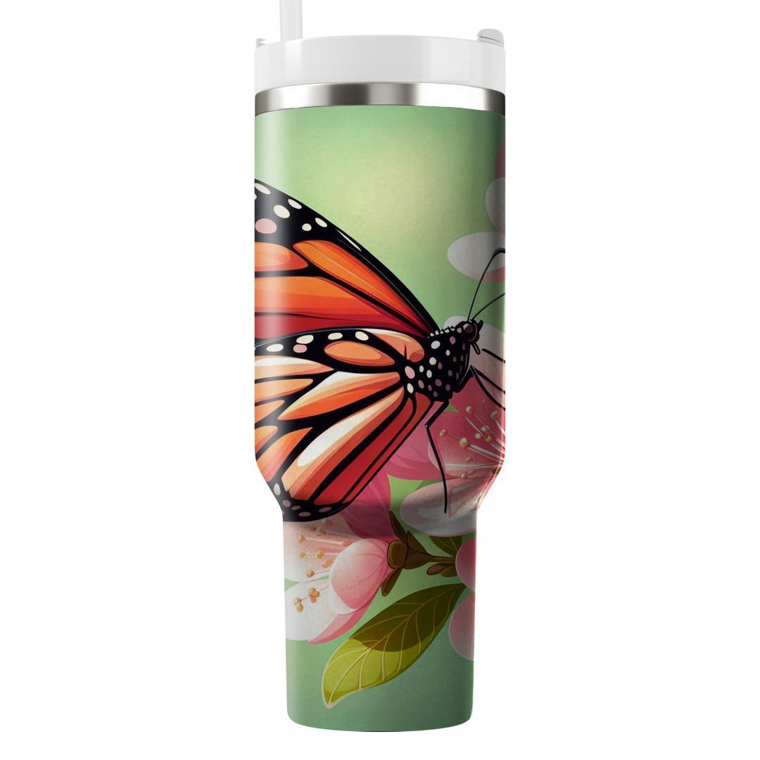 Monarch Butterfly Blossom  Travel Tumblers