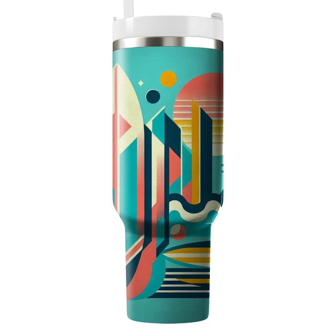 Retro Beach Wave  Personalized Tumblers