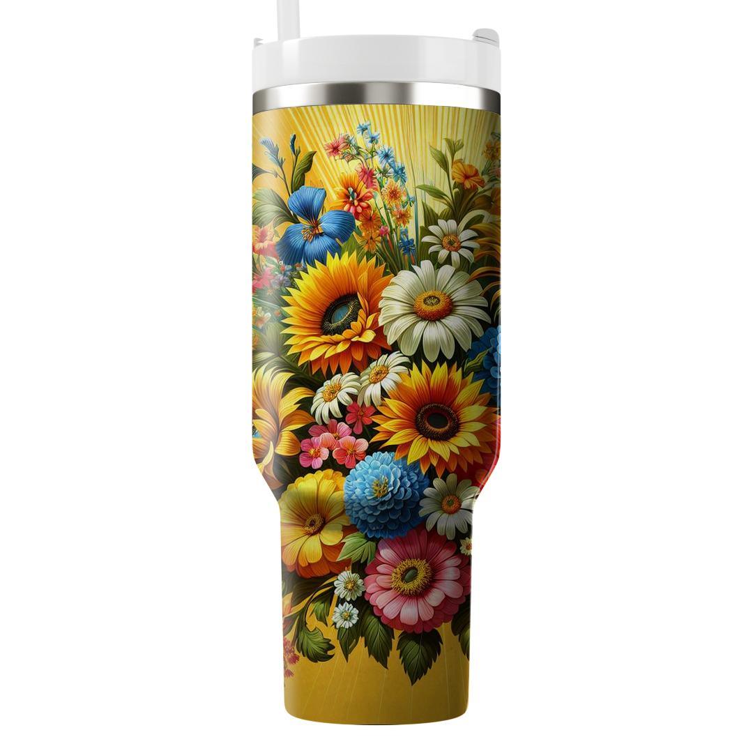 Sunshine Flower Burst  Tumblers For Gifts