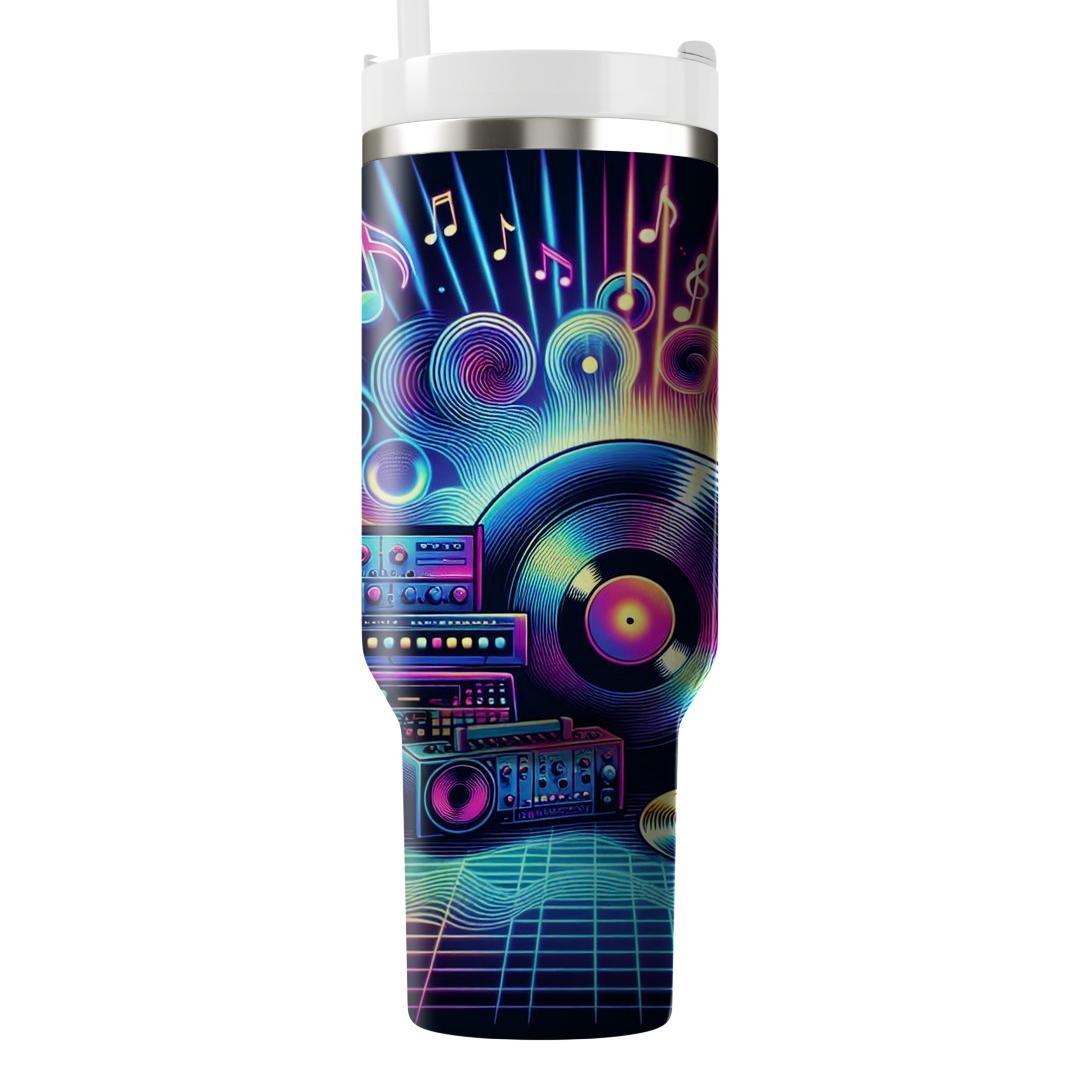 Funky Synthwave Symphony  Personalized Tumblers